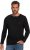 JP1880 Henley T-Shirt Long Sleeve Black TALL - ODZIEŻ MĘSKA MT-6XLT - WYSOKIE-rozmiary