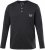 JP1880 T-Shirt Henley Long Sleeve Black TALL - ODZIEŻ MĘSKA MT-6XLT - WYSOKIE-rozmiary