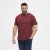 North Latitude T-Shirt O-Neck Bordeaux TALL - TALL koszulki - Koszulki dla wysokich mężczyzn