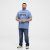 North Latitude Denim Printed Logo T-Shirt Dusty Blue TALL - TALL koszulki - Koszulki dla wysokich mężczyzn