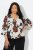 Ulla Popken Rose Print Faux Wrap Top Off-White - T-shirty - 