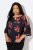 Ulla Popken Botanical Print Cold Shoulder Top Black - T-shirty - 