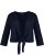 Ulla Popken Versatile Surplice Wrap Tie Hem Bolero Top Navy - T-shirty - 