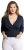 Ulla Popken Versatile Surplice Wrap Tie Hem Bolero Top Navy - T-shirty - 