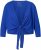 Ulla Popken Versatile Surplice Wrap Tie Hem Bolero Top Cobalt Blue - T-shirty - 