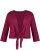 Ulla Popken Versatile Surplice Wrap Tie Hem Bolero Top Magnolia Red - T-shirty - 