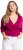 Ulla Popken Versatile Surplice Wrap Tie Hem Bolero Top Magnolia Red - T-shirty - 