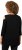 Ulla Popken Asymmetric Petal Cutouts A-line Fit Stretch Knit Top Black - T-shirty - 