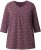 Ulla Popken 3/4 Sleeve Geometric Graphic Tee Plum - T-shirty - 