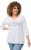 Ulla Popken City Name Graphic Tee Snow White - Koszulki z nadrukiem dla kobiet - 