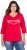 Ulla Popken City Name Graphic Tee Lychee - Koszulki z nadrukiem dla kobiet - 
