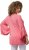 Ulla Popken Trumpet Sleeve Cold Dyed Tee Dark Pink - Koszulki z nadrukiem dla kobiet - 