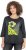 Ulla Popken Graphic Patch Print 3/4 Sleeve T-Shirt Black - T-shirty - 