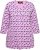 Ulla Popken Geometric Pattern 3/4 Sleeve Tee Amethyst - Koszulki z nadrukiem dla kobiet - 