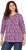 Ulla Popken Floral 3/4 Sleeve V-Neck A-Line Tee Amethyst - T-shirty - 