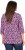 Ulla Popken Floral 3/4 Sleeve V-Neck A-Line Tee Amethyst - T-shirty - 