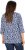 Ulla Popken Floral 3/4 Sleeve V-Neck A-Line Tee Blue - T-shirty - 