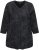 Ulla Popken Animal Print 3/4 Sleeve V-Neck Tee Black - T-shirty - 