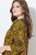 Ulla Popken Animal Print 3/4 Sleeve V-Neck Tee Neon Orange - T-shirty - T-shirty damskie plus size