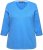 Ulla Popken Country Lettered 3/4 Sleeve Tee Teal Blue - Koszulki z nadrukiem dla kobiet - 