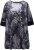 Ulla Popken Velvet Peacock Feather 3/4 Sleeve Tunic Blouse Black - T-shirty - 