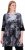 Ulla Popken Velvet Peacock Feather 3/4 Sleeve Tunic Blouse Black - T-shirty - 