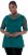 Ulla Popken Sequined Mesh Sleeve Blouse Dark Green - T-shirty - 