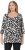 Ulla Popken Scribble Print Square Neck 3/4 Sleeve Tee Black - Koszulki z nadrukiem dla kobiet - 
