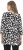 Ulla Popken Scribble Print Square Neck 3/4 Sleeve Tee Black - Koszulki z nadrukiem dla kobiet - 