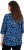 Ulla Popken Scribble Print Square Neck 3/4 Sleeve Tee Navy - Koszulki z nadrukiem dla kobiet - 