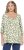 Ulla Popken Scribble Print Square Neck 3/4 Sleeve Tee Sage Green - Koszulki z nadrukiem dla kobiet - 