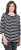 Ulla Popken Striped 3/4 Sleeve A-Line Tee Black - T-shirty - 