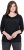 Ulla Popken SPRING Studded 3/4 Sleeve Tee Black - T-shirty - 