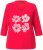 Ulla Popken Floral Graphic V-Neck Tee Lychee - Koszulki z nadrukiem dla kobiet - 
