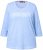 Ulla Popken UNIQUE Embroidered 3/4 Sleeve Tee Light Blue - T-shirty - 