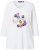 Ulla Popken Casual Mood Floral V-Neck Tee Off-White - T-shirty - 