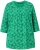 Ulla Popken Graphic Flower A-Line 3/4 Sleeve Tee Moss Green - T-shirty - 