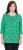 Ulla Popken Graphic Flower A-Line 3/4 Sleeve Tee Moss Green - T-shirty - 