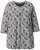 Ulla Popken Graphic Flower A-Line 3/4 Sleeve Tee Soft Light Blue - T-shirty - 