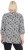Ulla Popken Graphic Flower A-Line 3/4 Sleeve Tee Soft Light Blue - T-shirty - 