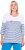 Ulla Popken Paper Boat Print 3/4 Sleeve Tee Snow White - Koszulki z nadrukiem dla kobiet - 
