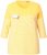 Ulla Popken Paper Boat Print 3/4 Sleeve Tee Sun Yellow - Koszulki z nadrukiem dla kobiet - 
