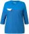 Ulla Popken Paper Boat Print 3/4 Sleeve Tee Pacific Blue - Koszulki z nadrukiem dla kobiet - 