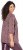 Ulla Popken Mixed Pattern Stripe 3/4 Sleeve Tee Dark Cherry Red - T-shirty - 