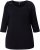Ulla Popken Flower Epaulet 3/4 Sleeve Top Black - Koszulki z nadrukiem dla kobiet - 