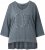 Ulla Popken 87 Applique Oversized Long Sleeve Tee Graphite Grey - T-shirty - 