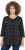 Ulla Popken Flower Print 3/4 Sleeve Tee Black - T-shirty - 