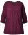 Ulla Popken Flower Print 3/4 Sleeve Tee Dark Ruby - T-shirty - 