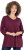 Ulla Popken Flower Print 3/4 Sleeve Tee Dark Ruby - T-shirty - 