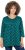 Ulla Popken Flower Print 3/4 Sleeve Tee Teal Green - T-shirty - 